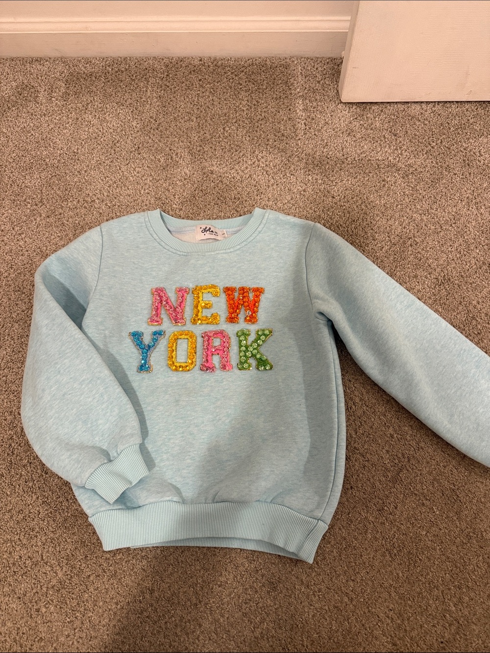 Lola + The Boys Blue 'New York' Sweatshirt Girls size 8